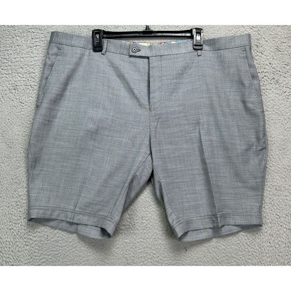 Paisley Gray Chino Shorts Mens 42 Light Gray Golf Golfer Pockets Flat Front NEW